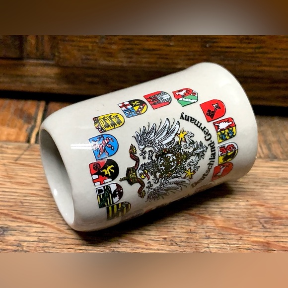 Vintage Miniature Ceramic Germany Deutschland Beer Stein Shot Glass - Picture 14 of 16